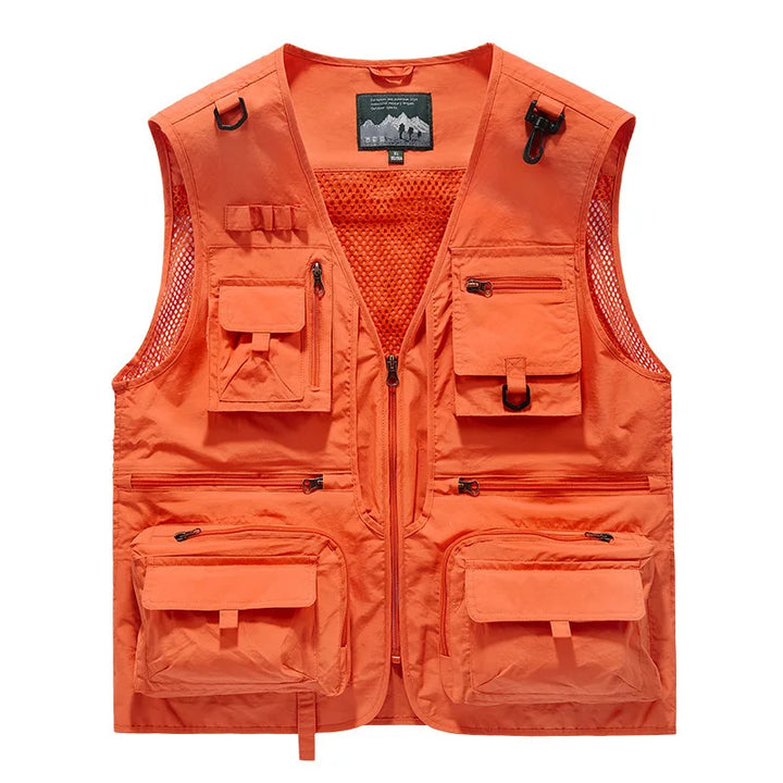 Herren Utility-Weste | Mehrtaschen-Design und Ärmelloser Schnitt | Perfekt für Outdoor-Aktivitäten