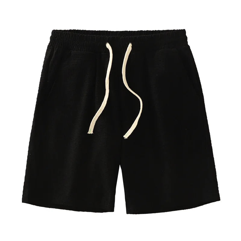 Emilian | Waffel Shorts mit Kordelzug