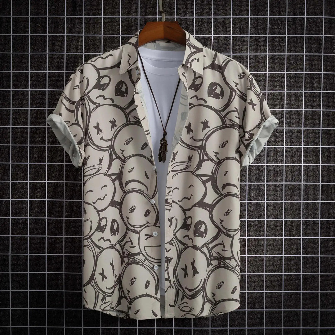 Nico | Hawaii Hemd mit Palmen Print