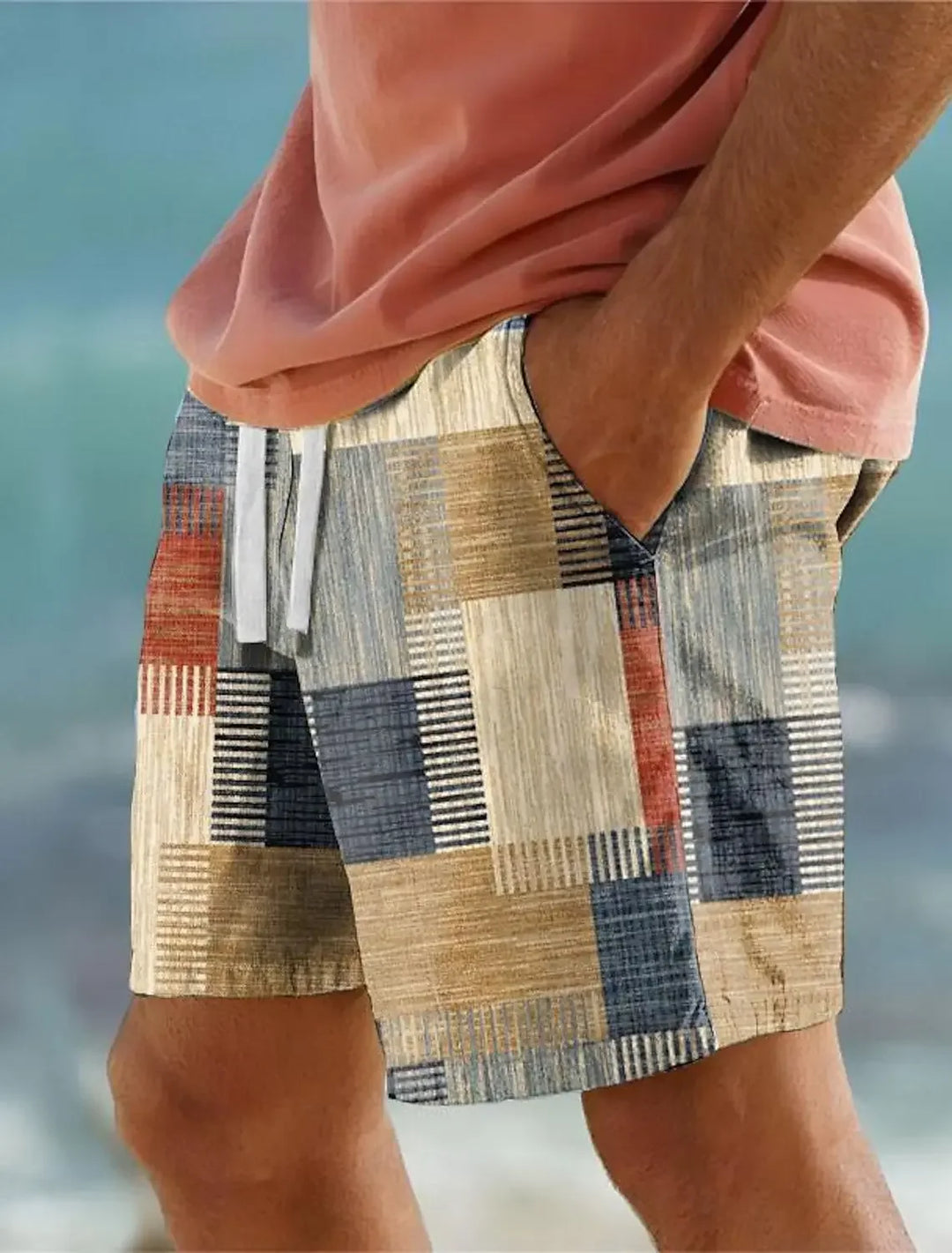 Nolan | Beach Shorts mit Geo Print