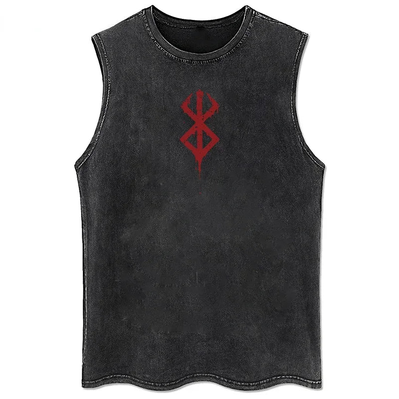 Men's Tank Top with Print | Comfortable Fit Sleeveless Shirt | Graphic Design | Streetwear Casual Look