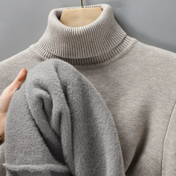 Liam | Herren Rollkragenpullover mit geripptem Saum