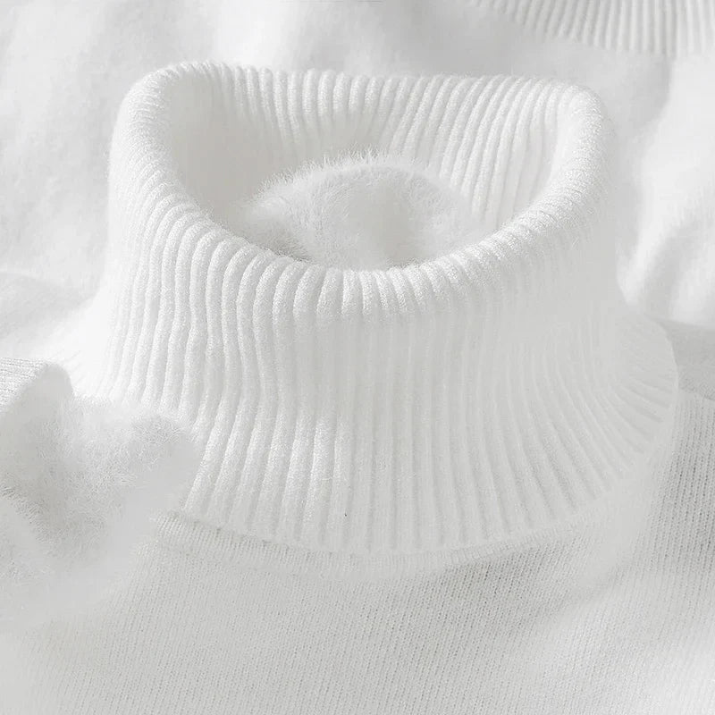 Liam | Herren Rollkragenpullover mit geripptem Saum