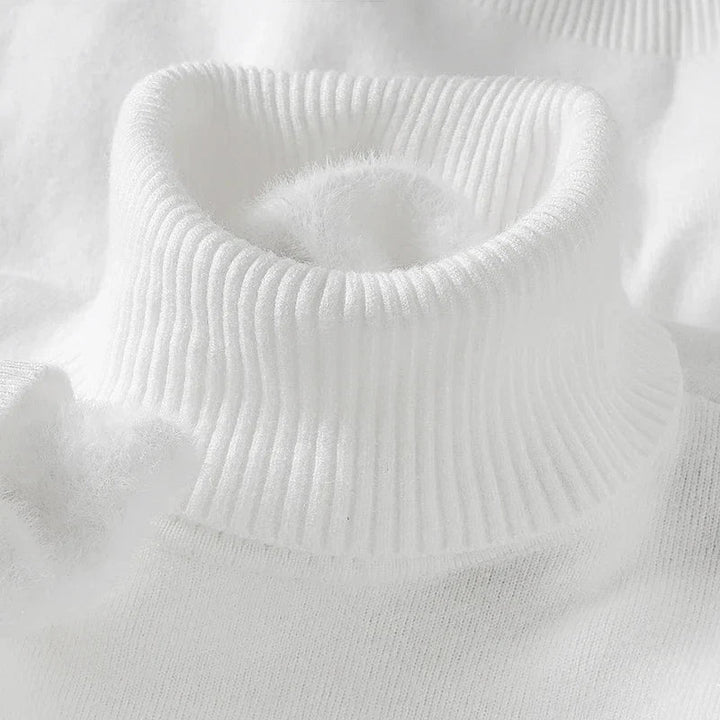 Liam | Herren Rollkragenpullover mit geripptem Saum