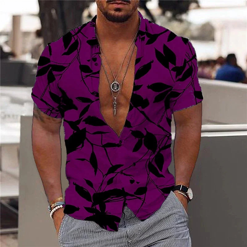 Pascal | Hawaii Hemd mit Strand Print