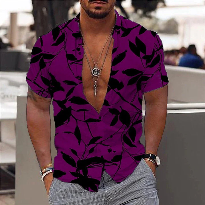 Pascal | Hawaii Hemd mit Strand Print