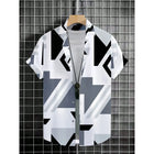 Leandro | Hawaii Hemd mit Geo Print