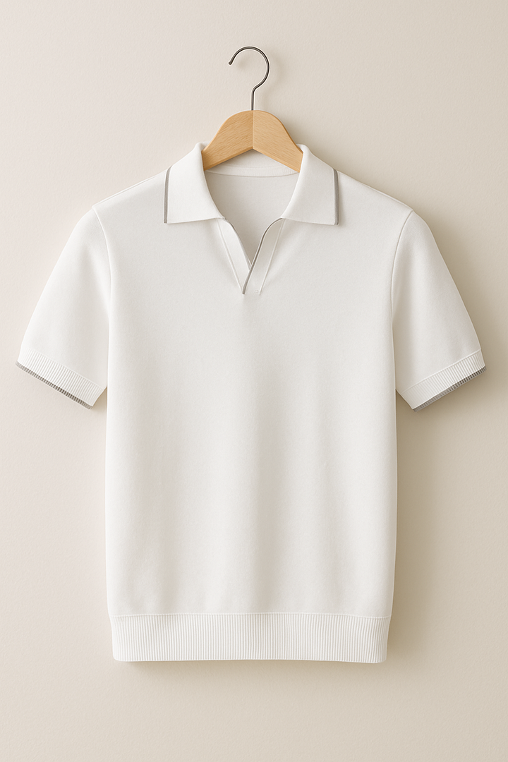 Colin | Herren Strick Polo mit Kontrastkante
