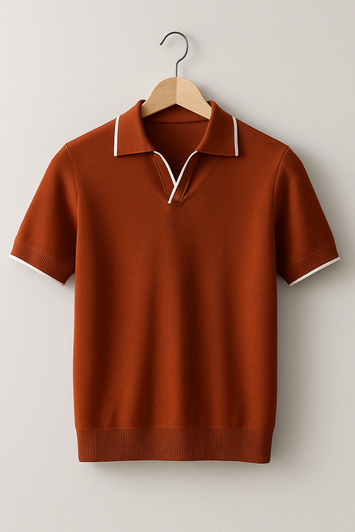 Colin | Herren Strick Polo mit Kontrastkante