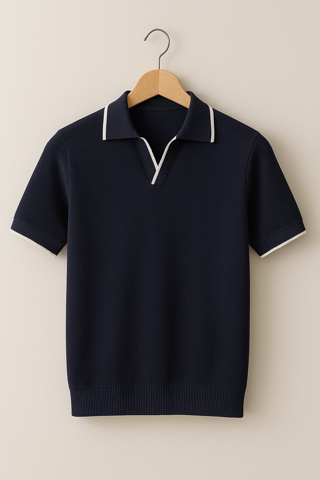 Colin | Herren Strick Polo mit Kontrastkante