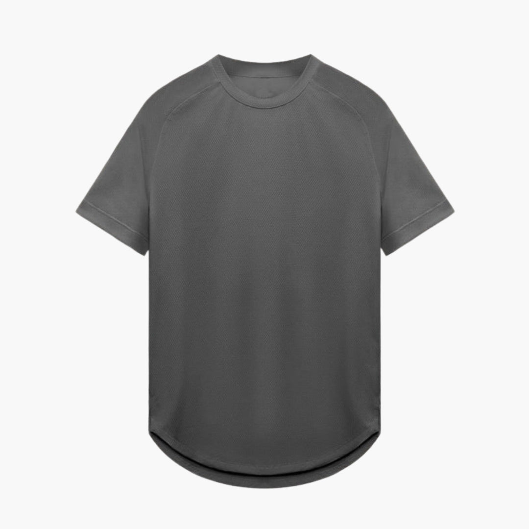 SwissFellas Herren Longline T-Shirt mit abgerundetem Saum, reguläre Passform