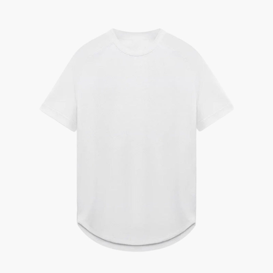 SwissFellas Herren Longline T-Shirt mit abgerundetem Saum, reguläre Passform