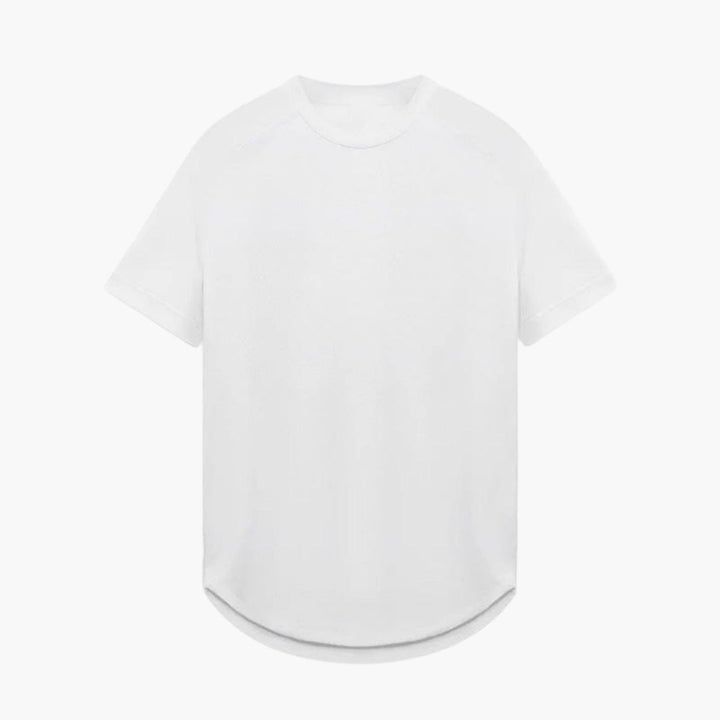 SwissFellas Herren Longline T-Shirt mit abgerundetem Saum, reguläre Passform