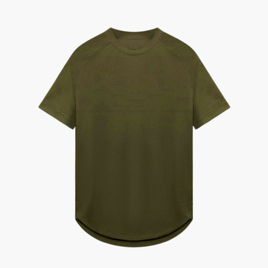 SwissFellas Herren Longline T-Shirt mit abgerundetem Saum, reguläre Passform