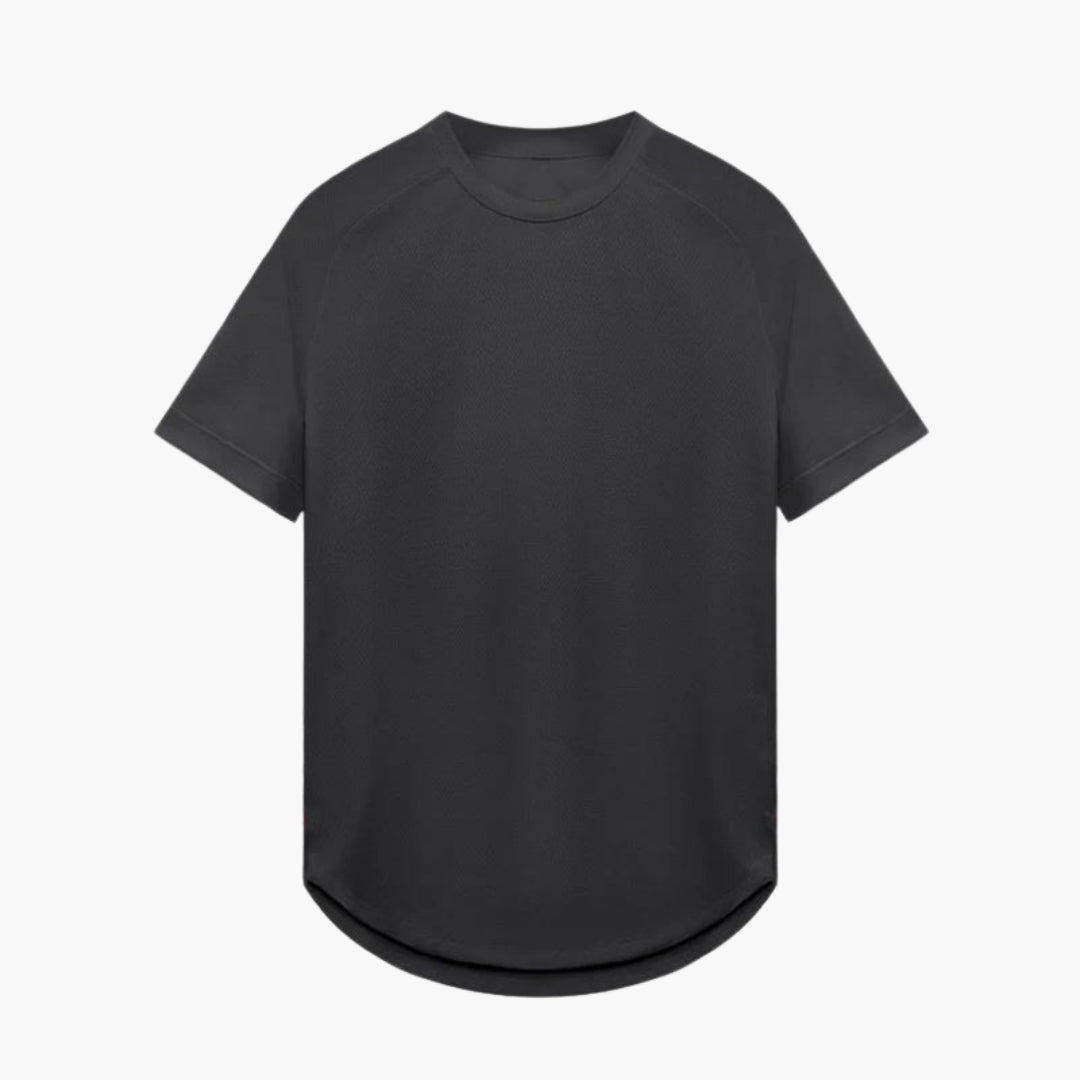 SwissFellas Herren Longline T-Shirt mit abgerundetem Saum, reguläre Passform