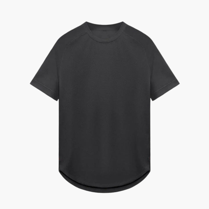 SwissFellas Herren Longline T-Shirt mit abgerundetem Saum, reguläre Passform