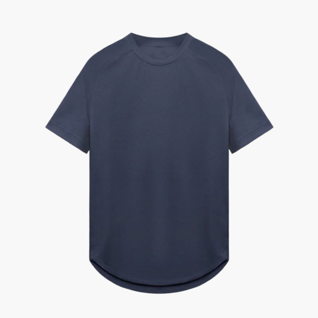 SwissFellas Herren Longline T-Shirt mit abgerundetem Saum, reguläre Passform