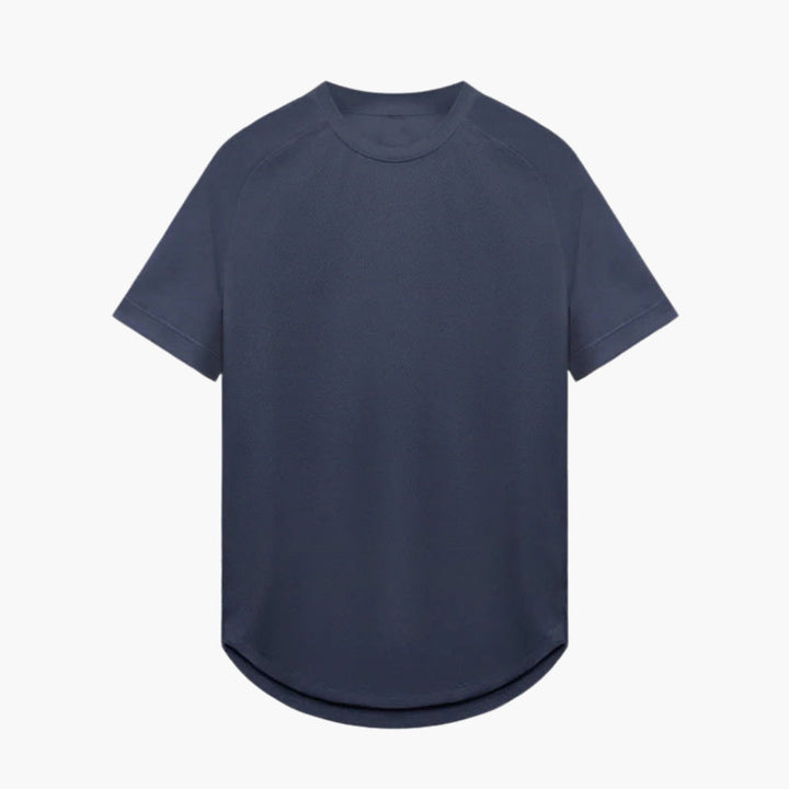 SwissFellas Herren Longline T-Shirt mit abgerundetem Saum, reguläre Passform