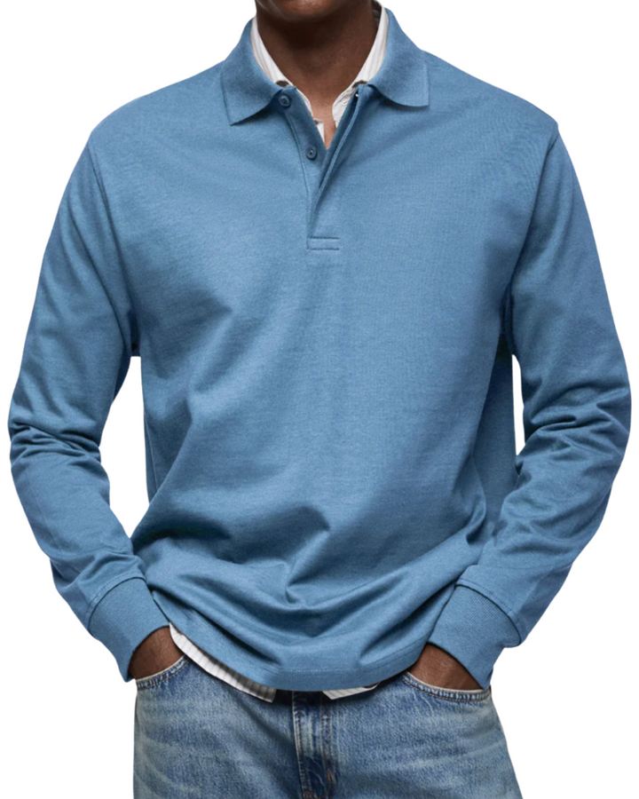 Sebastian | Herren Langarm-Poloshirt mit Kragen