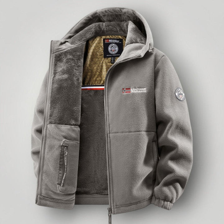 Winterjacke für Herren mit Stehkragen - grau
