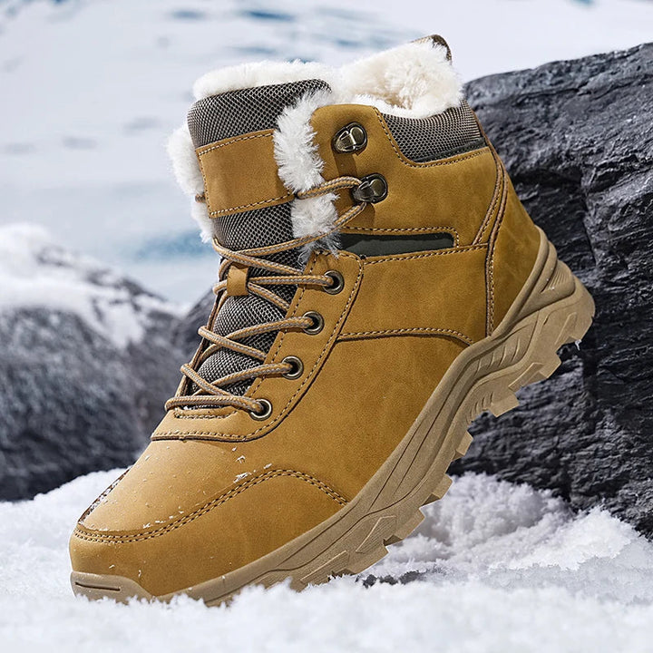 Winterstiefel für Herren mit Faux-Fur-Futter - braun