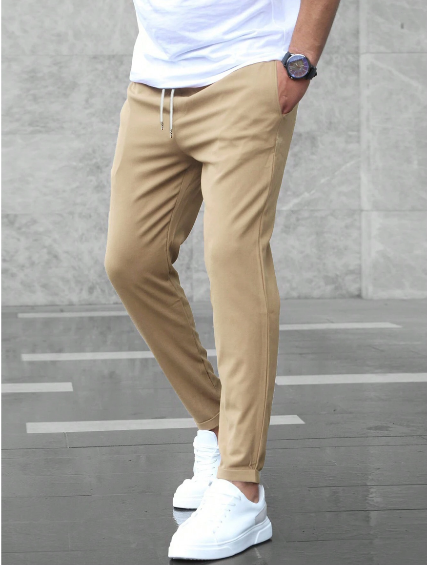 Fabian | Herren Slim Fit Freizeithose mit Kordelzug