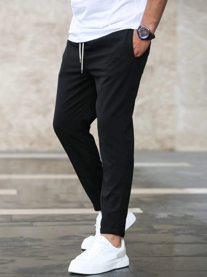 Fabian | Herren Slim Fit Freizeithose mit Kordelzug