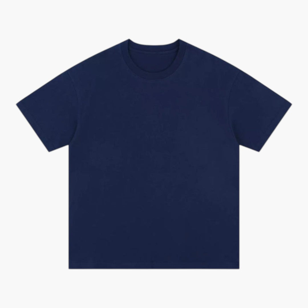 SwissFellas Herren T-Shirt mit Rundhalsausschnitt, unifarben, reguläre Passform