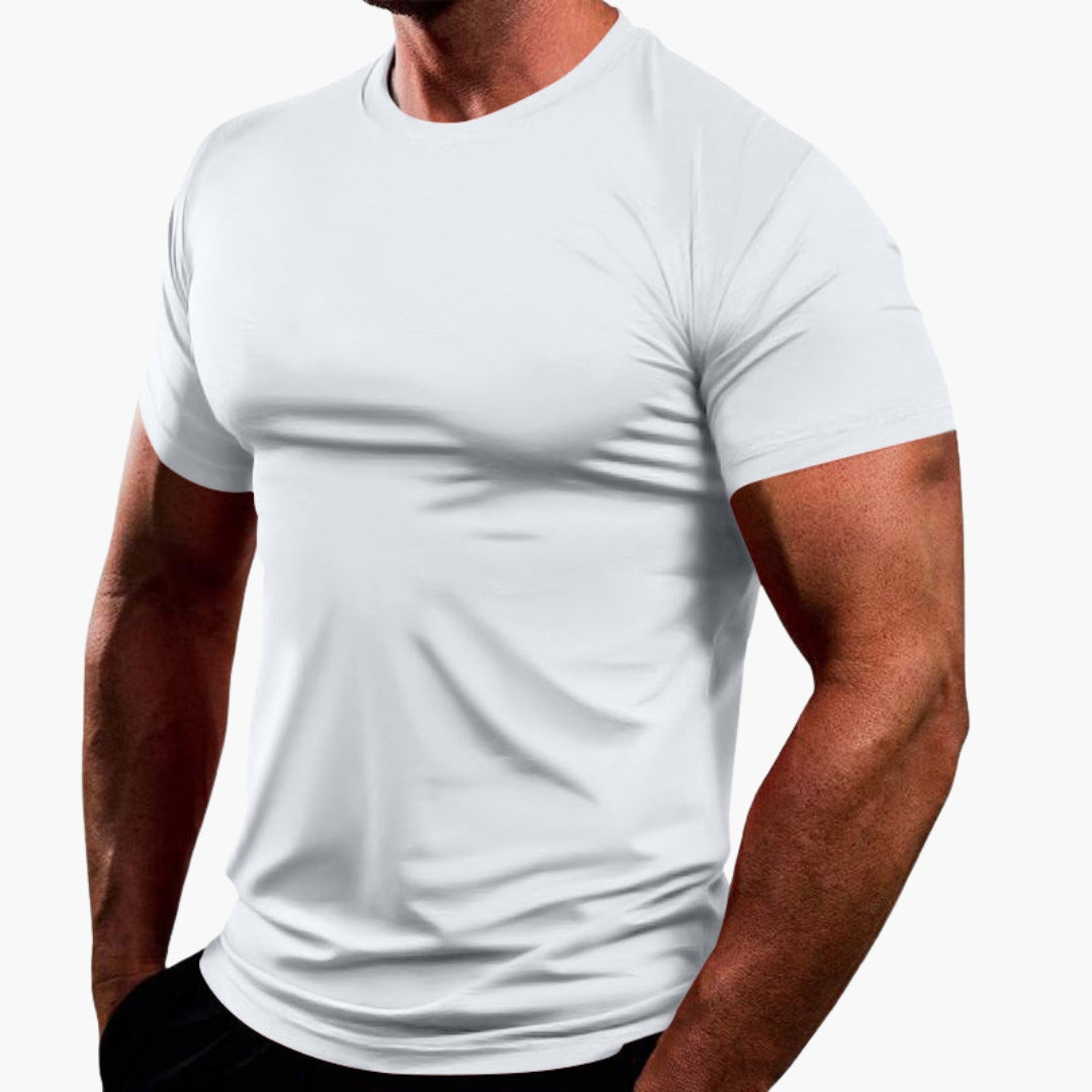 SwissFellas Herren Sport T-Shirt mit Kurzarm und Rundhalsausschnitt, schmale Passform