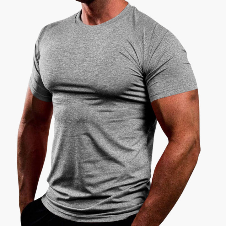 SwissFellas Herren Sport T-Shirt mit Kurzarm und Rundhalsausschnitt, schmale Passform