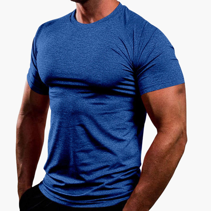 SwissFellas Herren Sport T-Shirt mit Kurzarm und Rundhalsausschnitt, schmale Passform