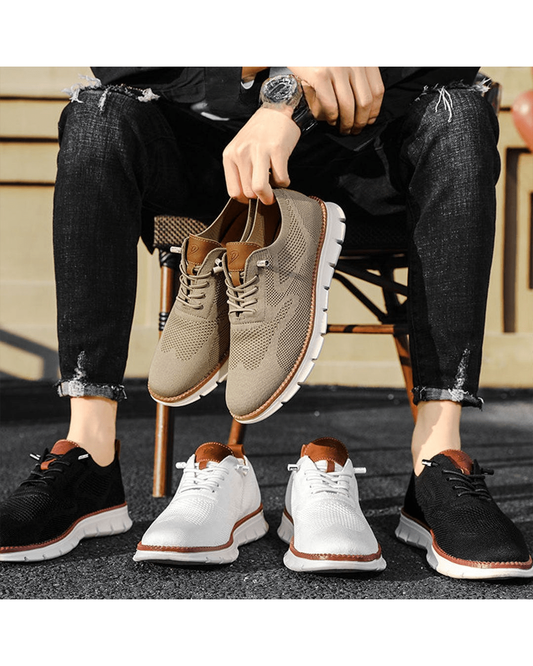 Henrik | Herren Sneaker mit Strukturoberfläche
