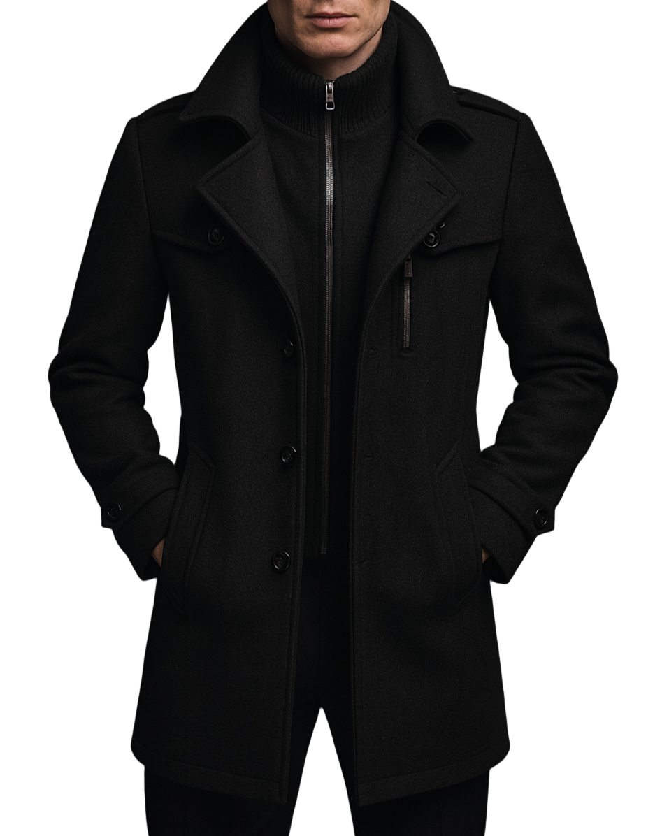 Mantel für Herren im Woll-Look