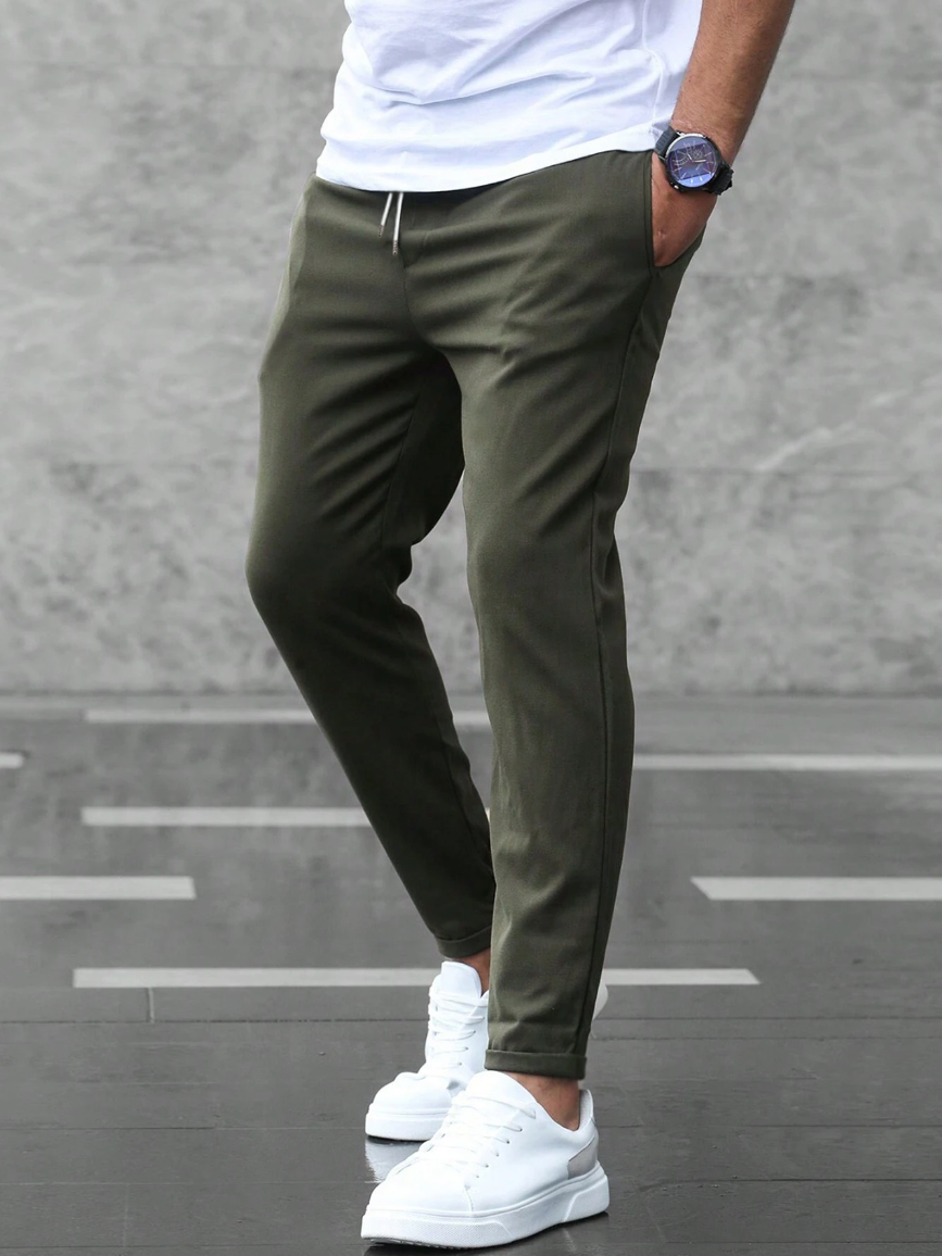 Fabian | Herren Slim Fit Freizeithose mit Kordelzug