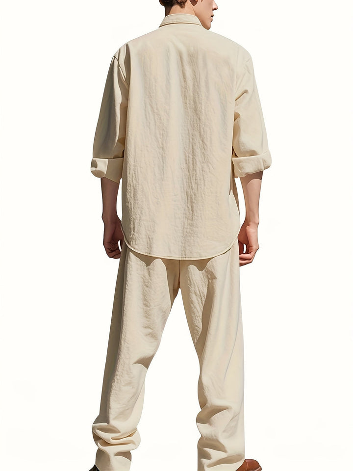 Damian | Herren Leinen Set mit Hemd und Hose