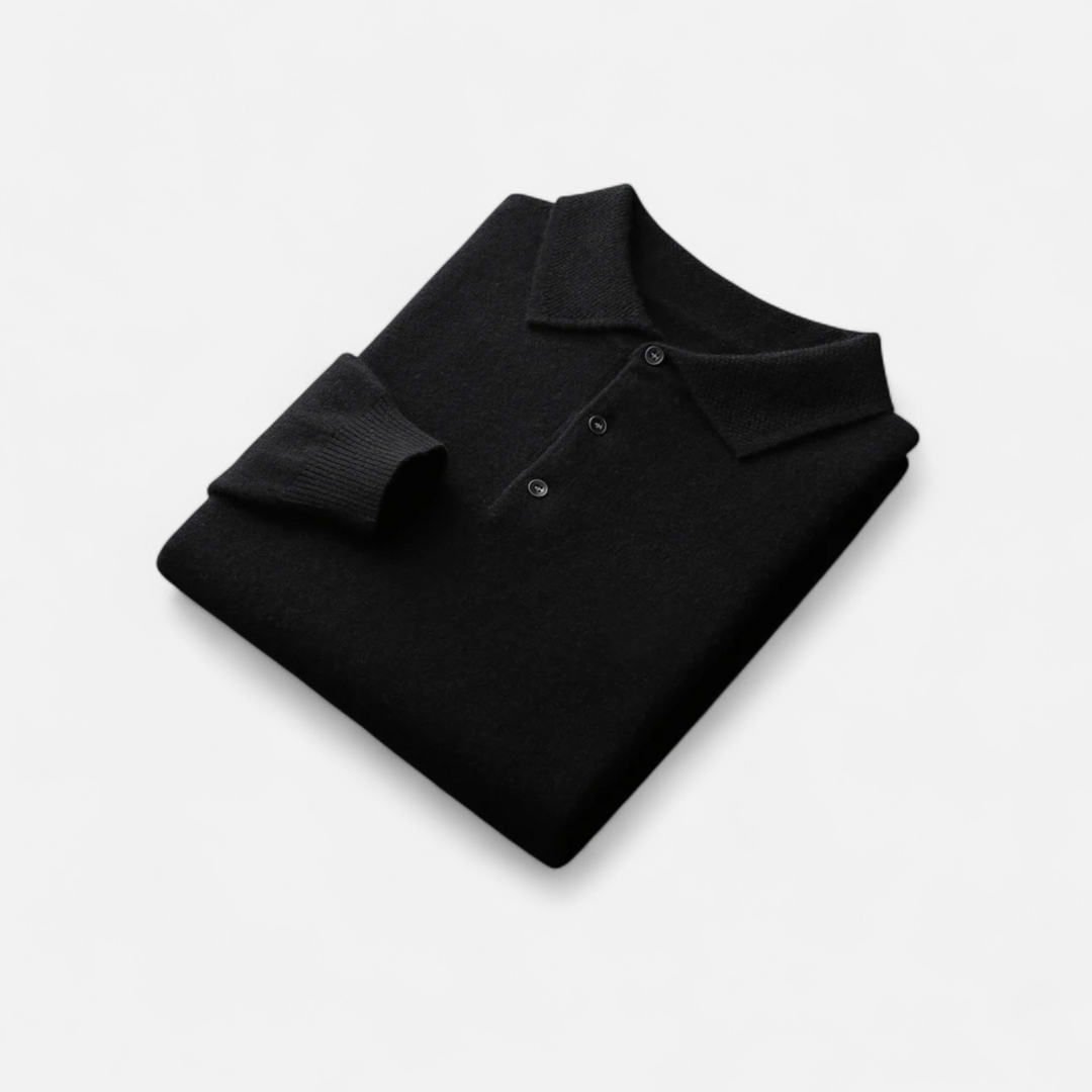 Felix | Herren Merino Polo Pullover mit Kragen