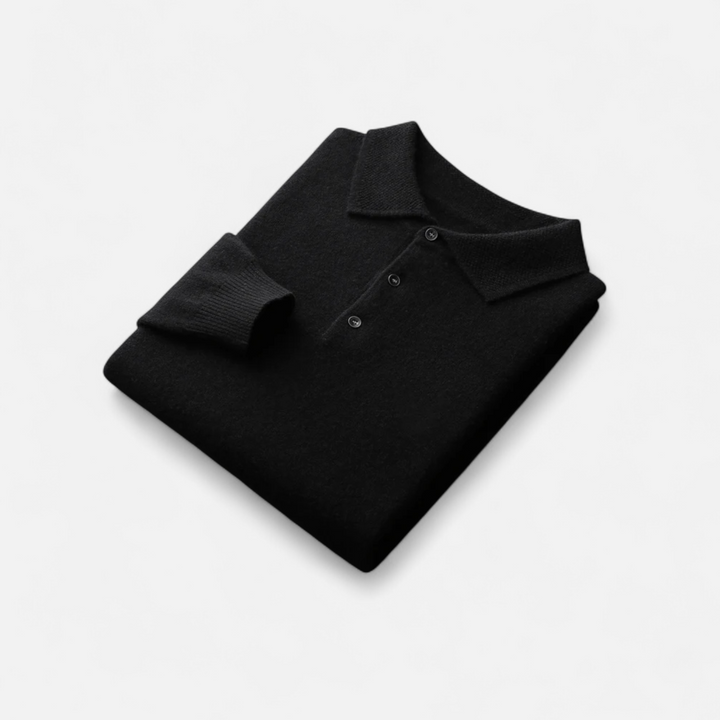Felix | Herren Merino Polo Pullover mit Kragen