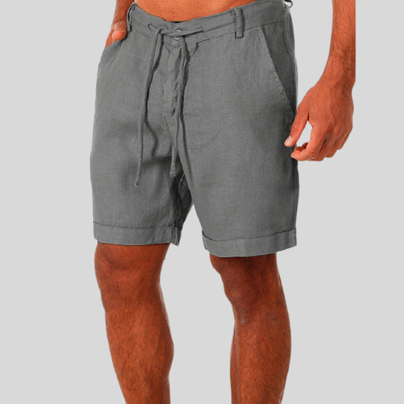 Ernesto | Herren Leinen Shorts mit Kordelzug