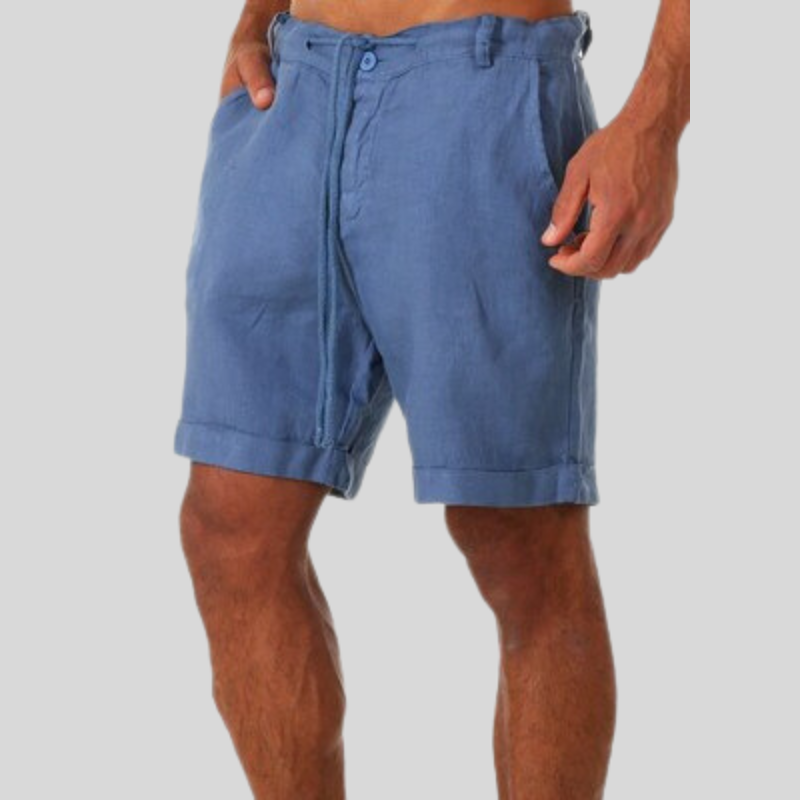 Ernesto | Herren Leinen Shorts mit Kordelzug