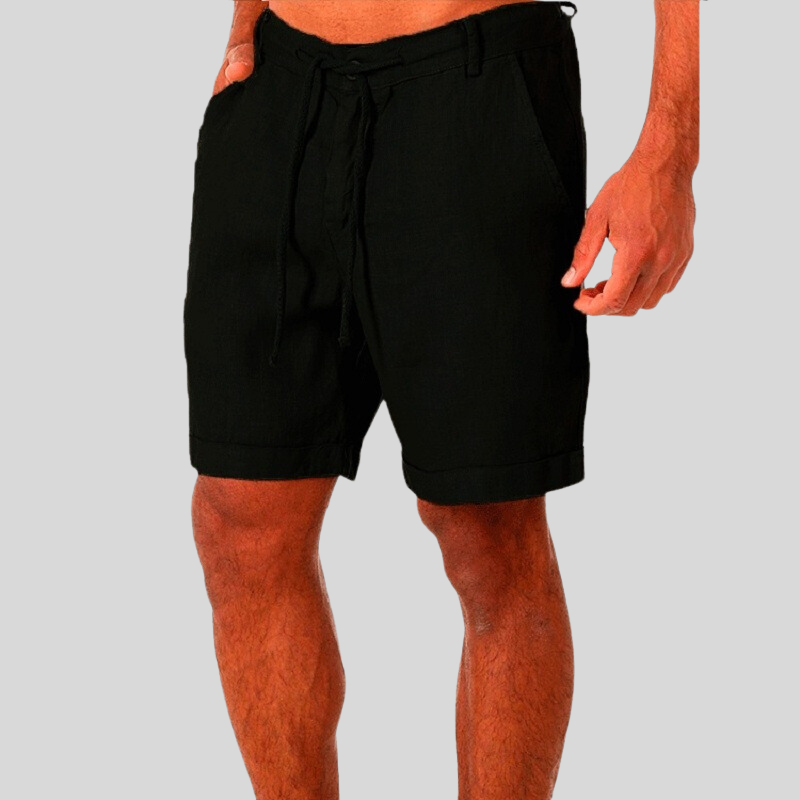 Ernesto | Herren Leinen Shorts mit Kordelzug