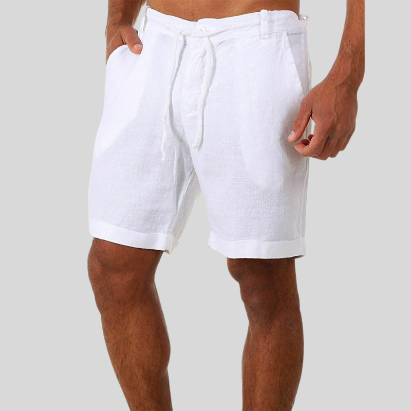 Ernesto | Herren Leinen Shorts mit Kordelzug