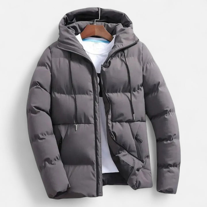 Steppjacke für Herren mit Kapuze - grau