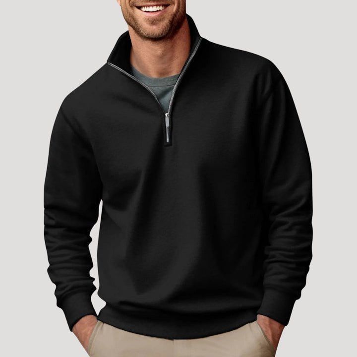 Niklas | Herren Half-Zip Sweatshirt mit Stehkragen