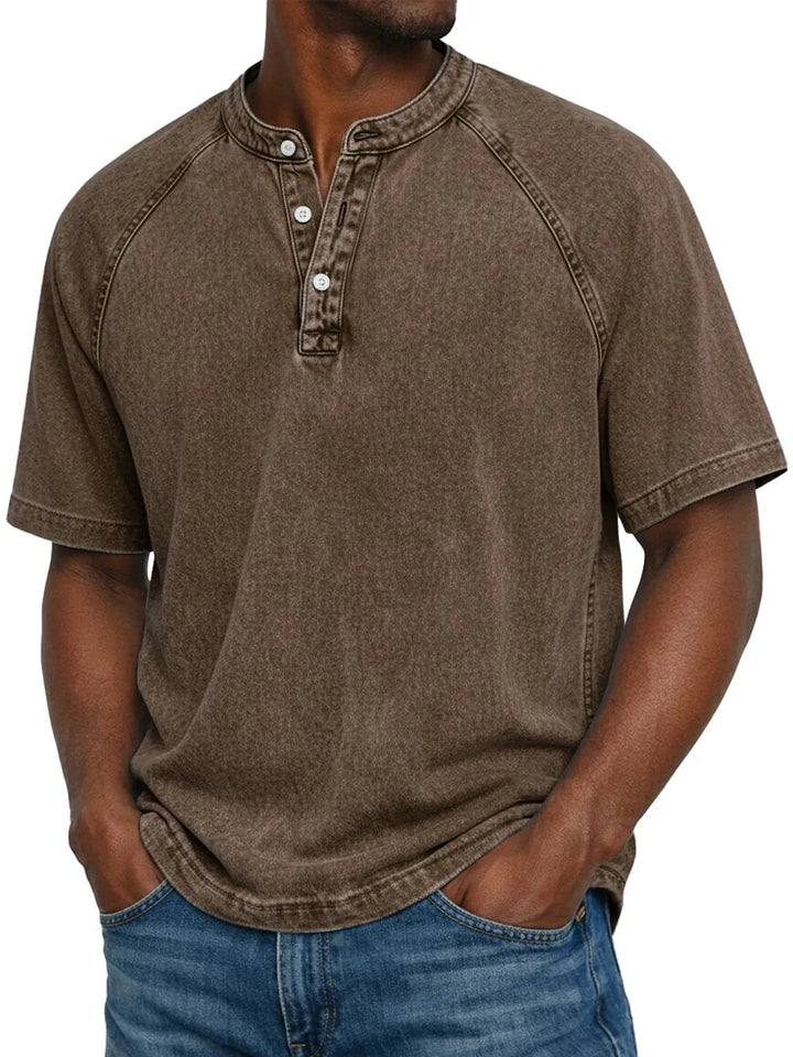 Ruben | Herren Vintage Shirt mit Knopfleiste