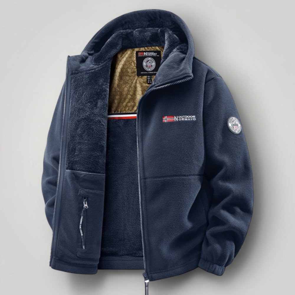 Winterjacke für Herren mit Stehkragen - blau