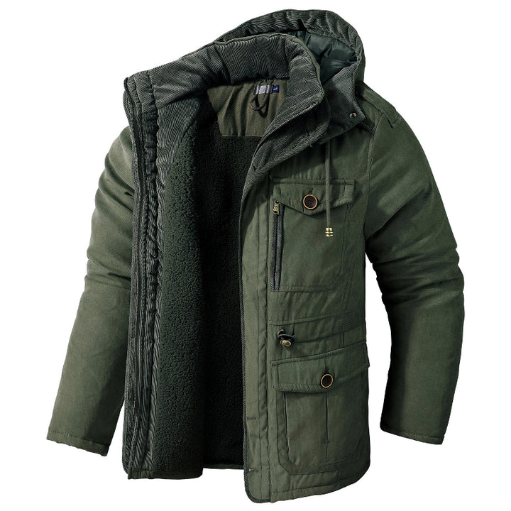 Winterjacke für Herren mit Kapuze - grün