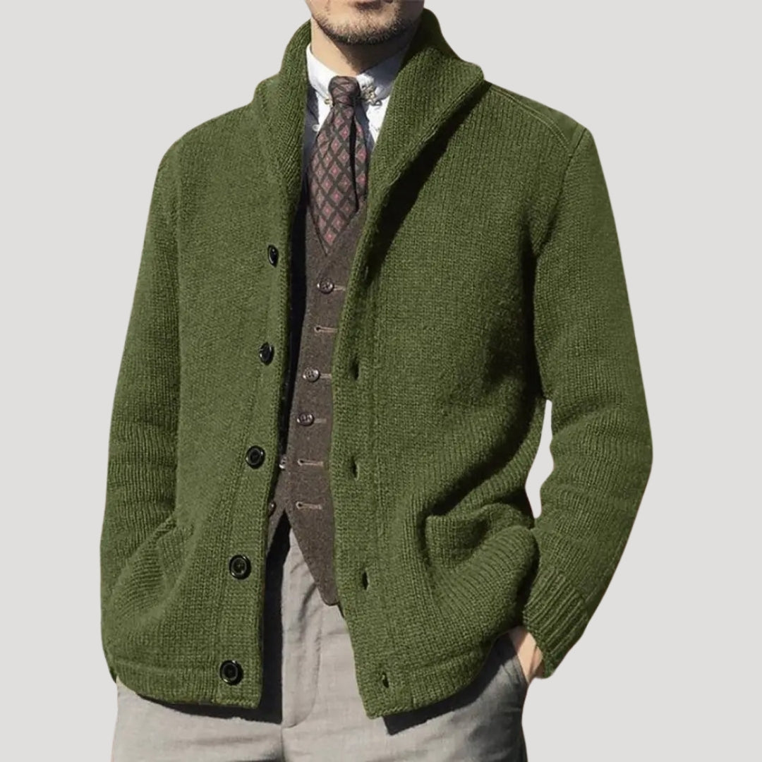 Benedikt | Men's cardigan with shawl collar