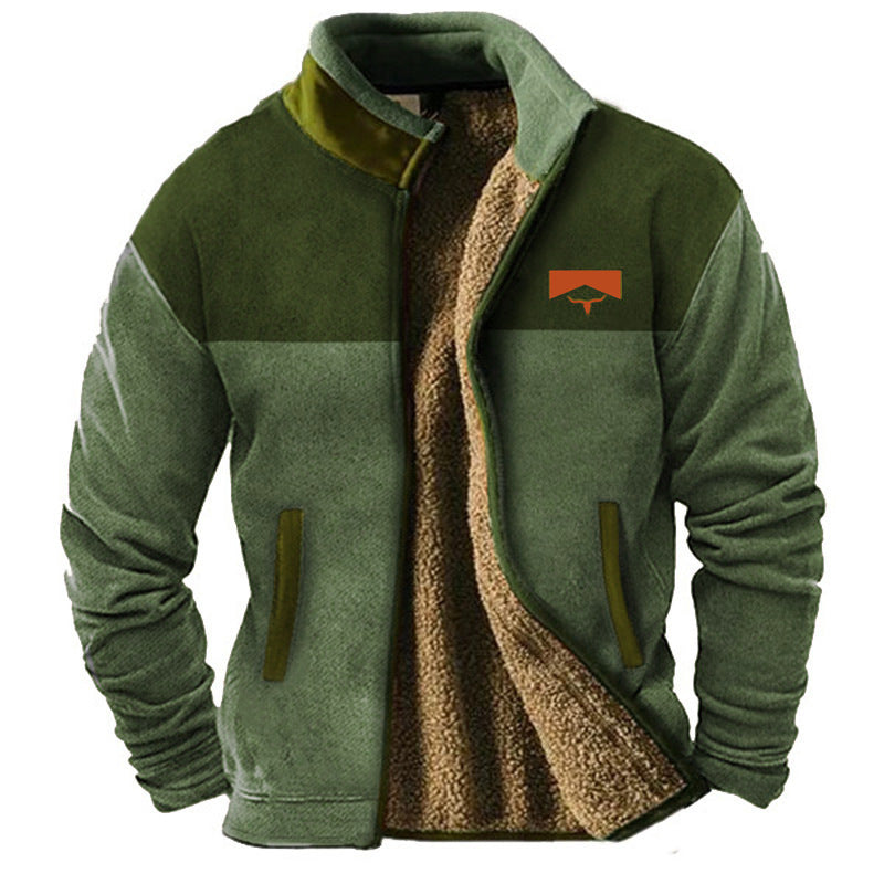 Anton | Men's Casual Jacket with Patterned Sleeves
