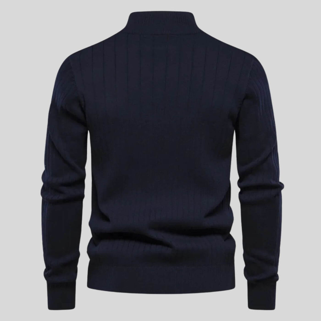 Christian | Herren Half-Zip Pullover mit Stehkragen