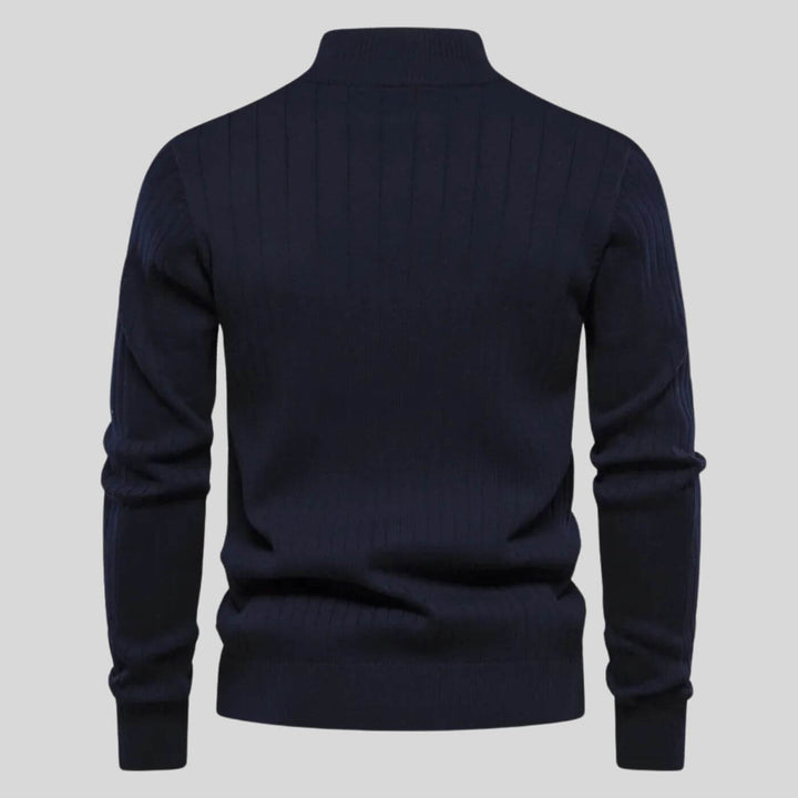 Christian | Herren Half-Zip Pullover mit Stehkragen